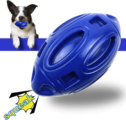 Chew Proof Squeaky Dog Toy - Durable Teeth Rubber Toy